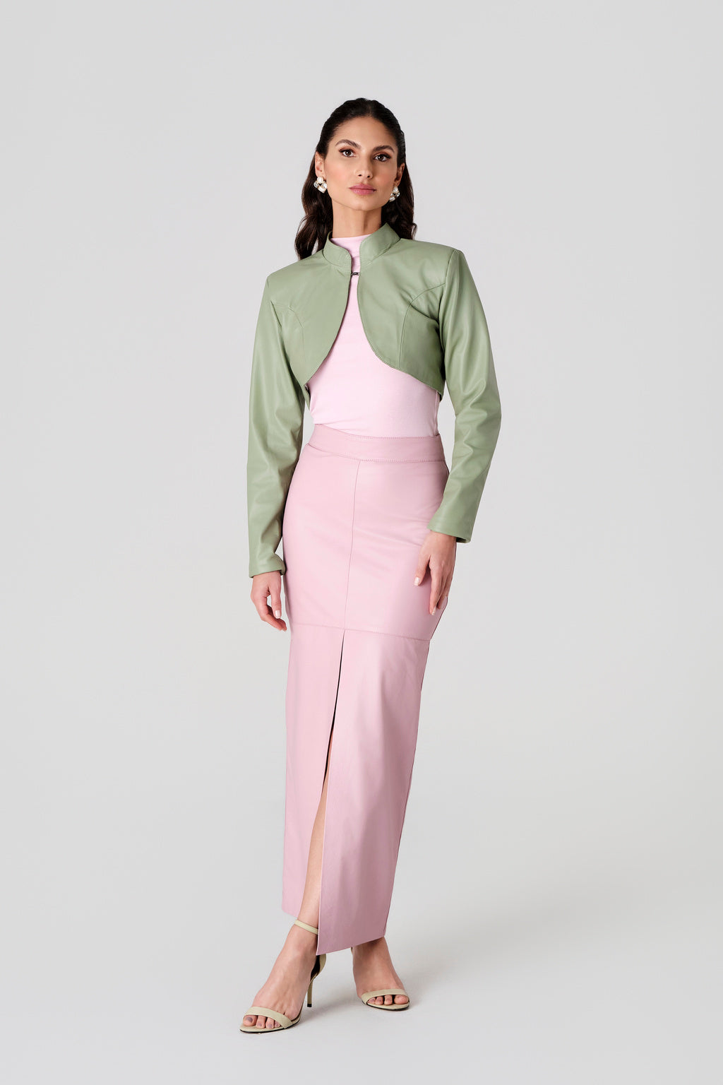 Saia Midi com Fenda na Frente Barolo