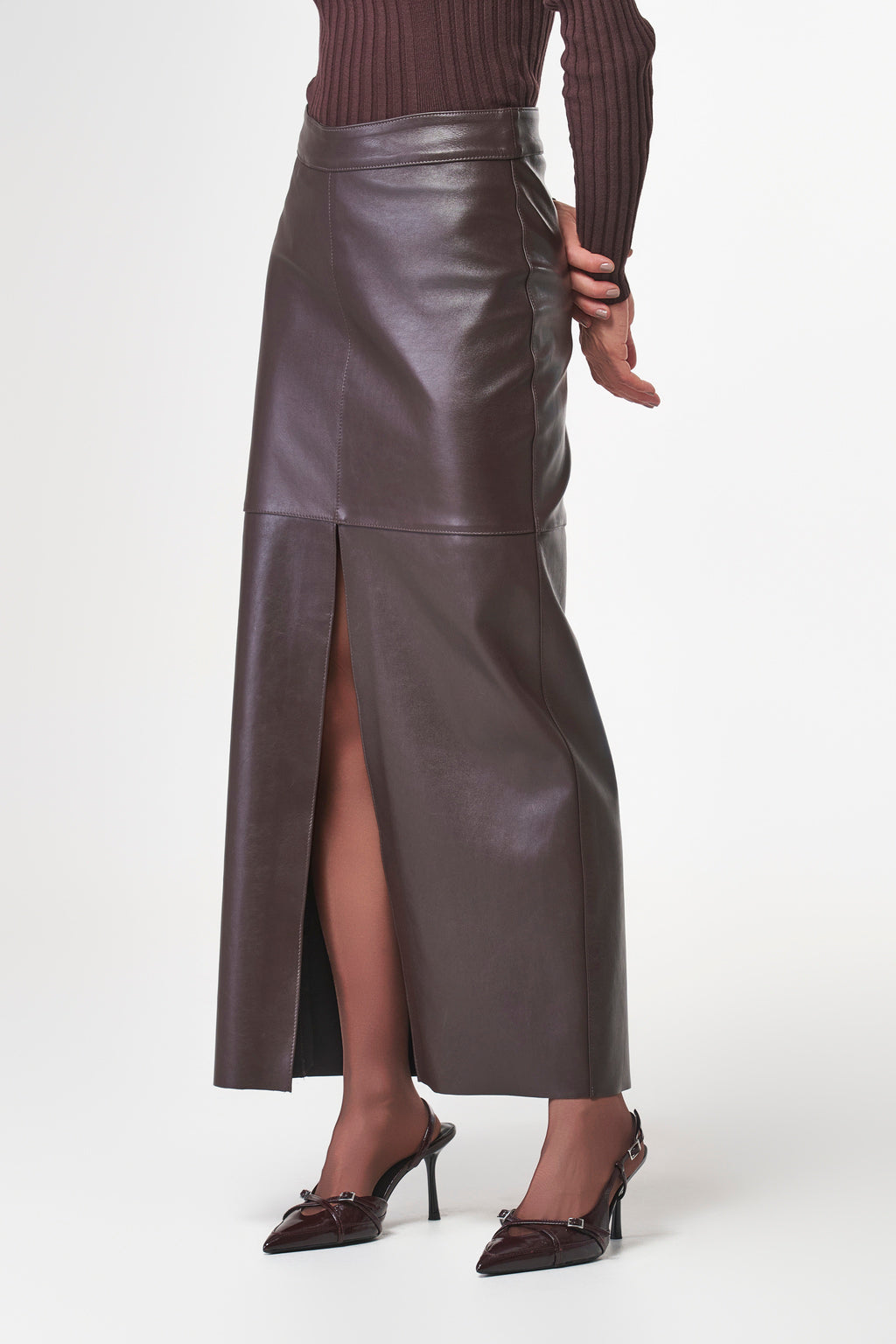 Saia Midi com Fenda na Frente Barolo