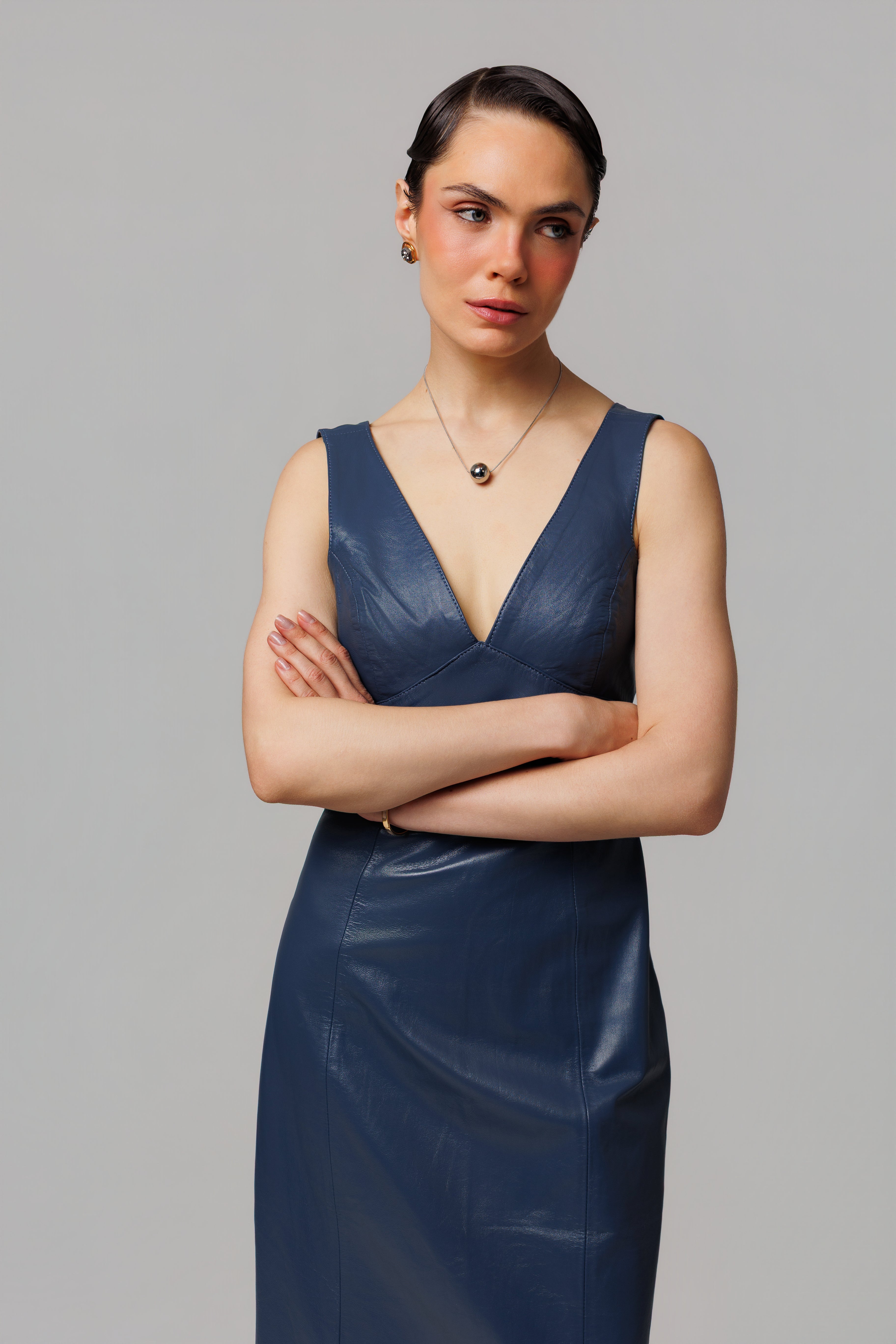 Vestido Midi Azur Riviera Bardot