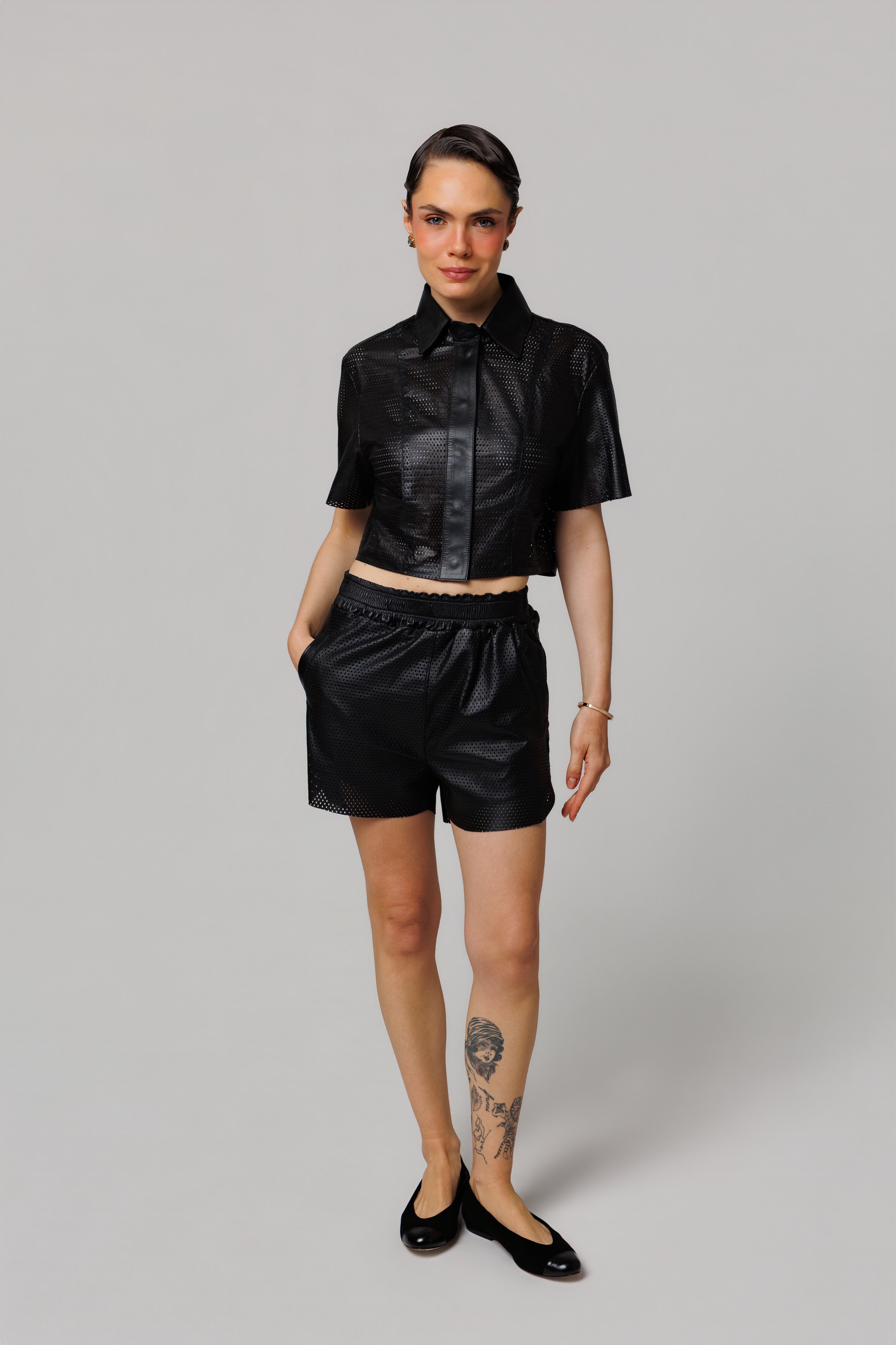 Camisa Cropped Mykonos Riviera Bardot