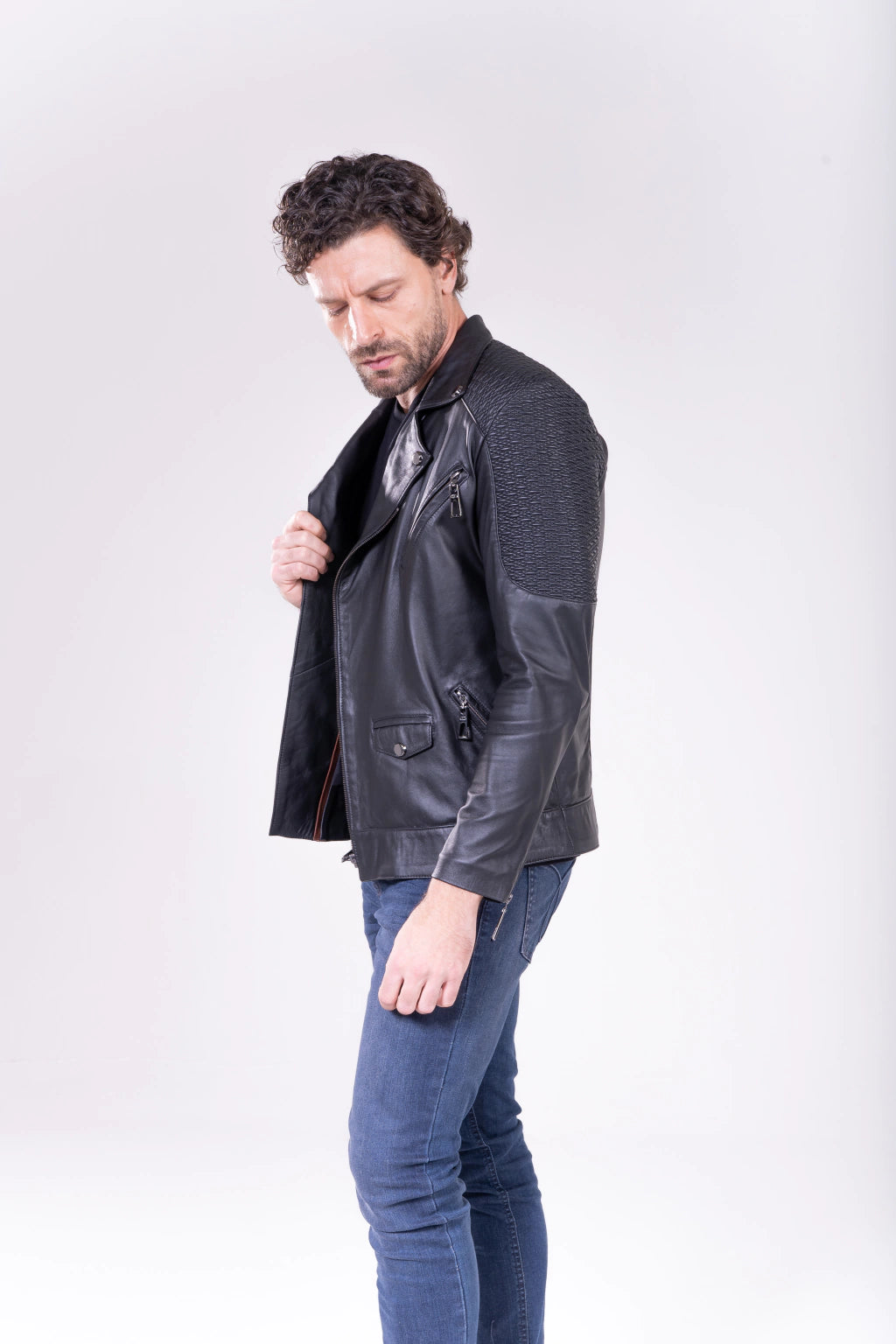 Jaqueta Biker Masculina c/ Mat. Innsbruck