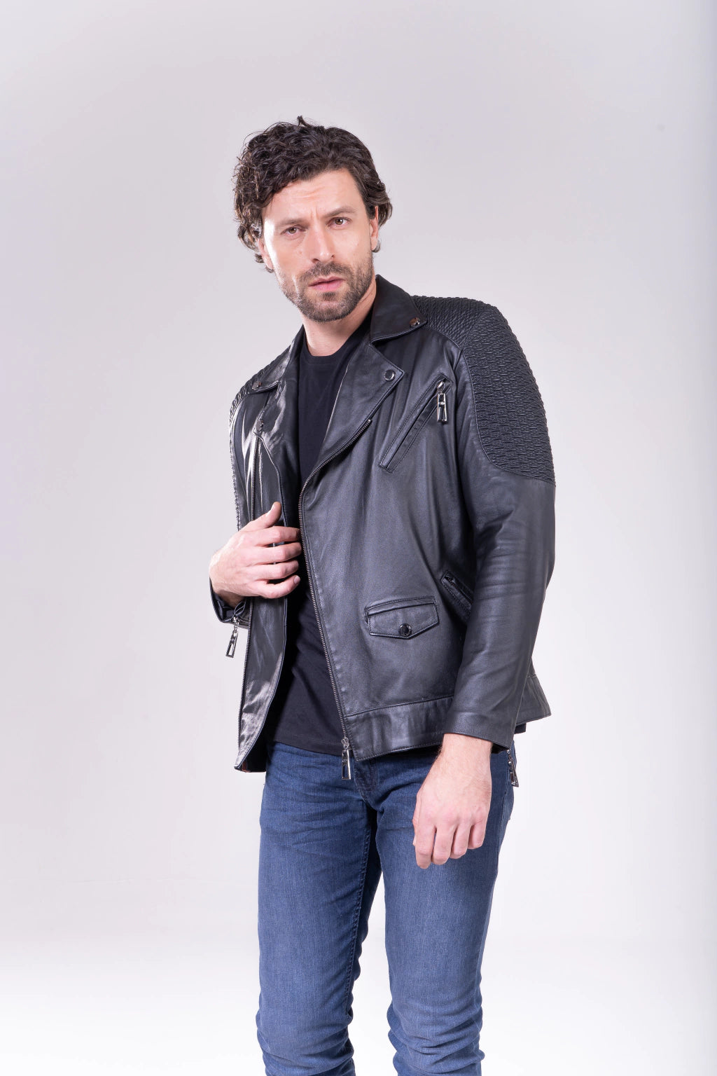 Jaqueta Biker Masculina c/ Mat. Innsbruck